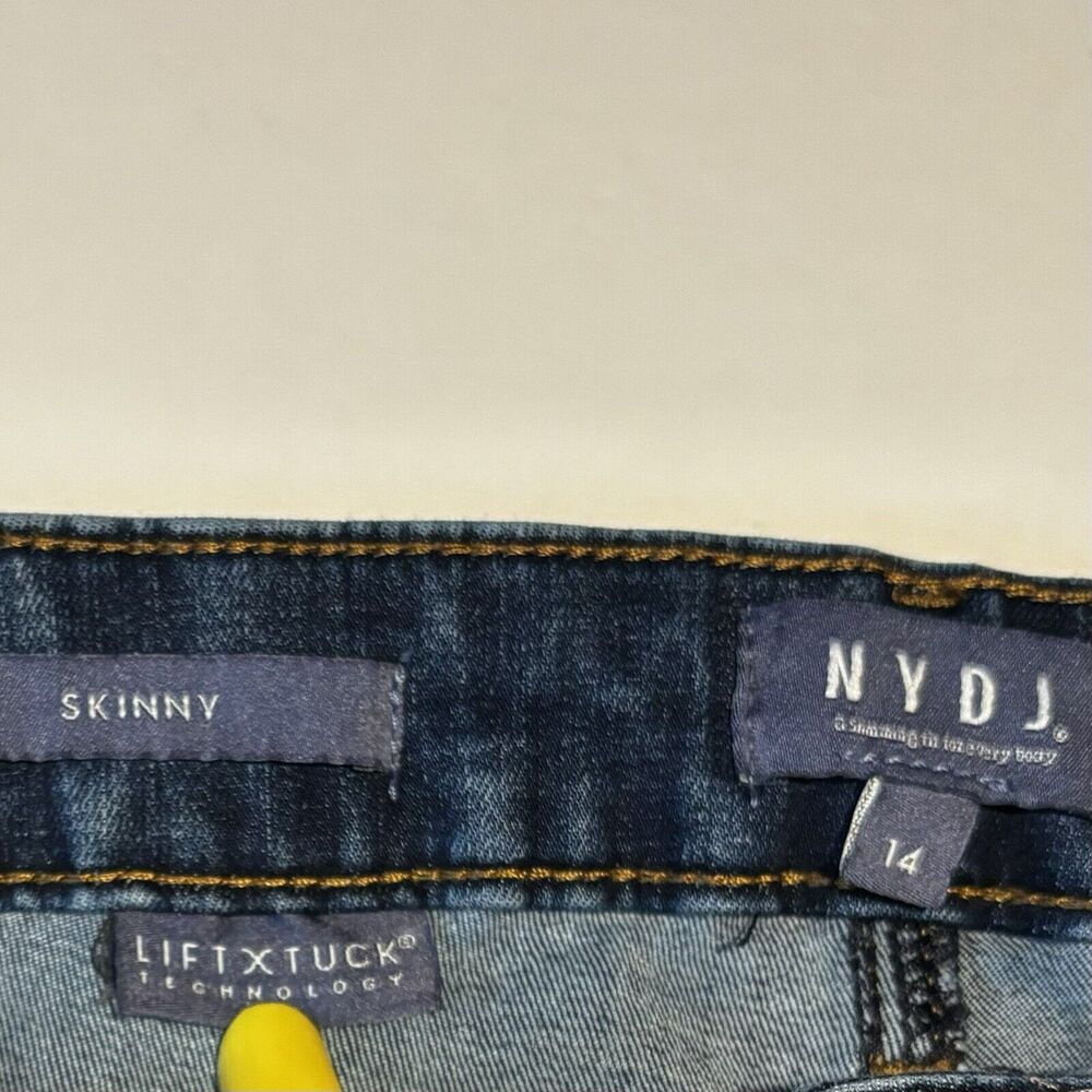 NYDJ Skinny Denim Jeans Women's Size 14 Lift Tuck Technology Medium Wash - Picture 5 of 10